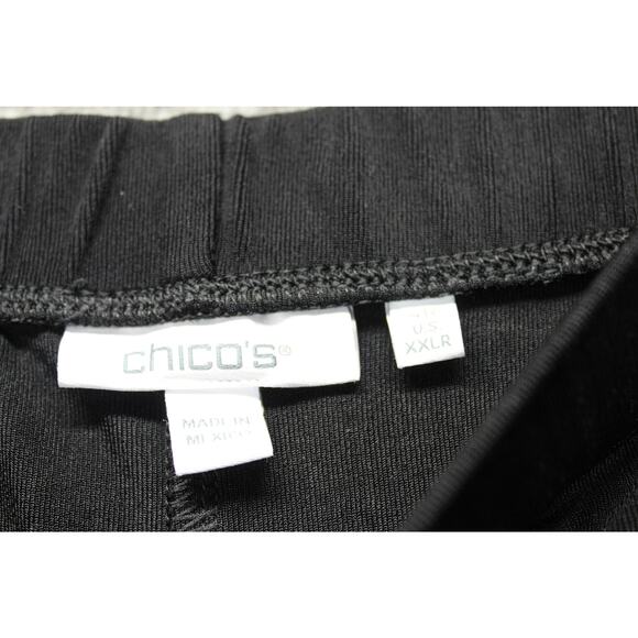 Chico’s Travelers Women’s Size 4R (US 20/22R) Pull On Slinky Pants Black - Picture 3 of 5